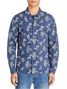 Vince Ikat Floral Long Sleeve Shirt